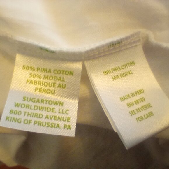 Lilly Pulitzer Ruffled V-neck Side Wrap Knit Top White sz XL - Picture 4 of 4